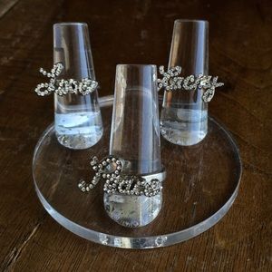 ❗️FINAL PRICE ☮️ PEACE ☮️ Swarovski Crystals Ring